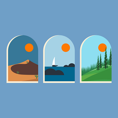Mood Windows Illustration art direction digital art digital concent flat illustration illustration minimalart vector visualization windowsart