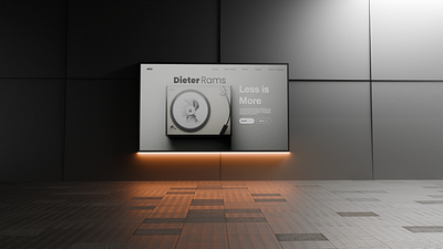 Less is More 3d animation blender braun braun design braun turntable design designtribute dieter rams inspiration mid century design music inspiration music player product design record player stero turn table turntable