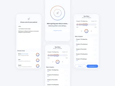 Intent Over Interface - AI Audiobook App Concept aiux designexploration invisibleux minimaldesign mobileappdesign productdesign uxdesign uxforhumans voiceux