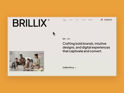 Brillix - Agency Website on Webflow agency website creative agency design agency landing page marketing website portfolio website web design webflow webflow template website design