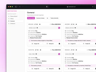 Orders Dashboard - Full Laravel Project bakery cake dashboard design graphic design orders ui design ux design