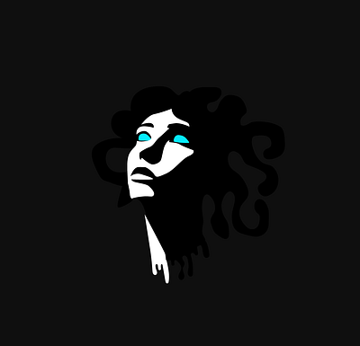 Medusa concept epic face god greek hair history homar illustration logo medusa minimal mythlogy sadness snakes vector woman