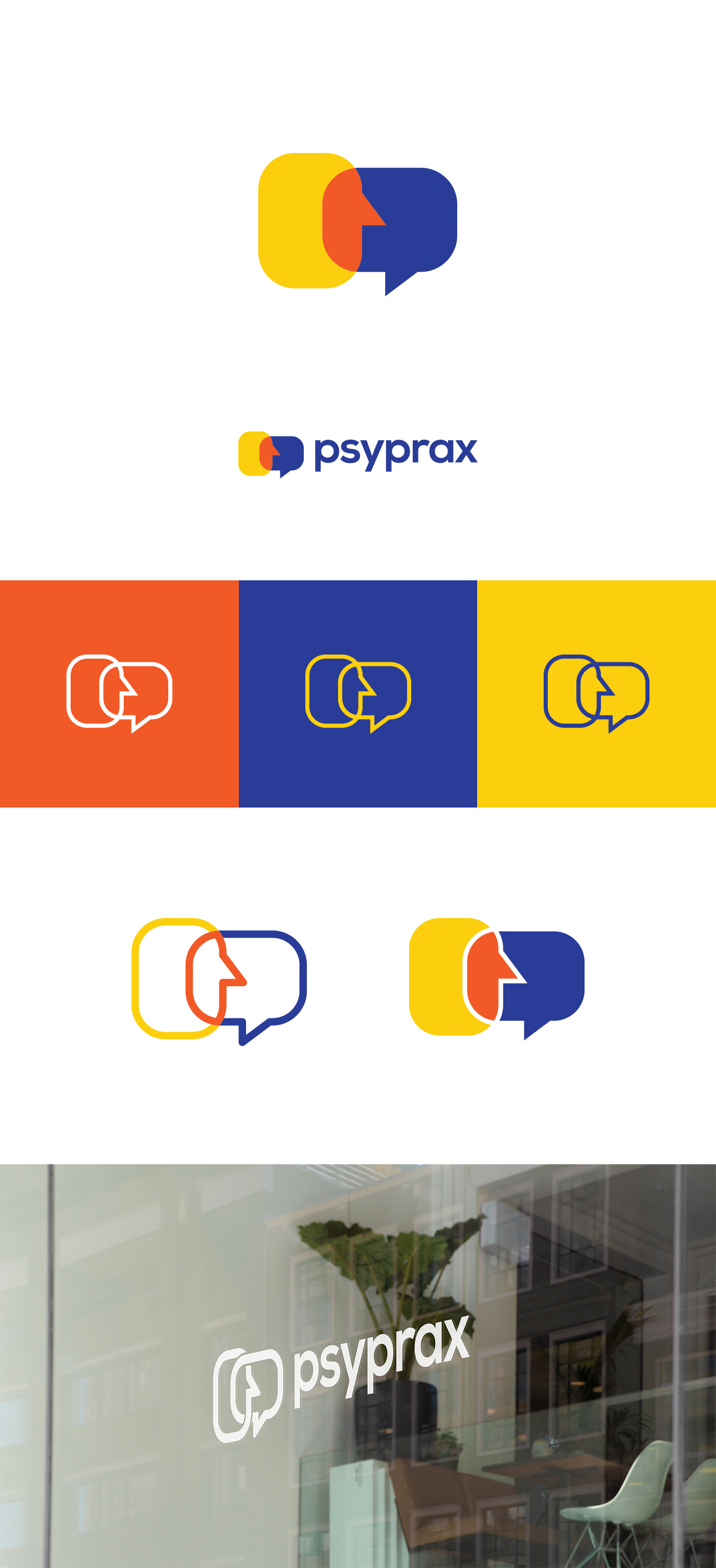 Psyprax bubble chat logo speak talk therapist