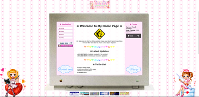 y2k computer style personal website design ui website