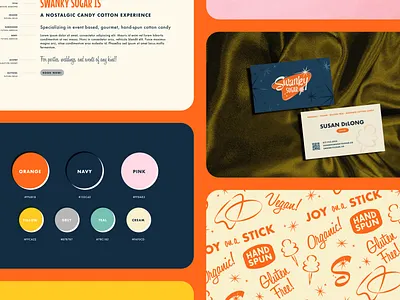 Swanky Sugar Branding 50s atomic brand branding cotton candy design fort worth illustration illustrator logo mcm orange retro sugar swanky type typography vintage