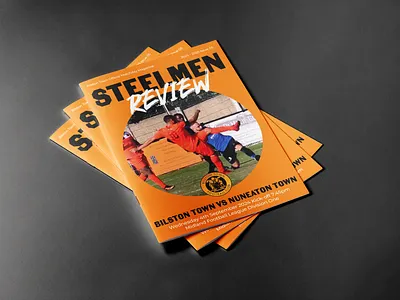 Bilston Town Football Club Programme Cover Ideas badge bilston town branding football football programme illustration logo logo design the steelmen typography wolverhampton