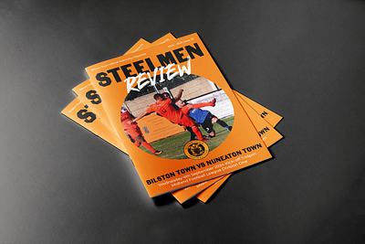 Bilston Town Football Club Programme Cover Ideas badge bilston town branding football football programme illustration logo logo design the steelmen typography wolverhampton