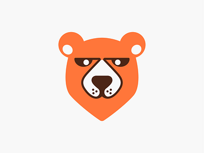 Wise Bear! bear brand brand identity branding character cute glasses honey icon illustration logo logo design mark mascot orange saas smart symbol wild wise