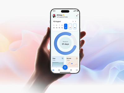 Women Health Tracker App app branding design graphic design health tracekr health tracker app illustration logo minimal ui ux vector women app women health