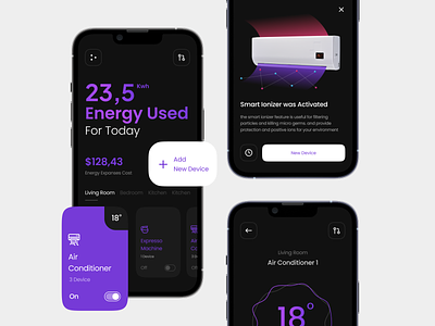 TruePower TM - Smart Home System activity app card clean colour darkmode design guard home automation minimalist mobile app mobile app design mobile design mobile ui security smart home smart home app smarthome technology ui