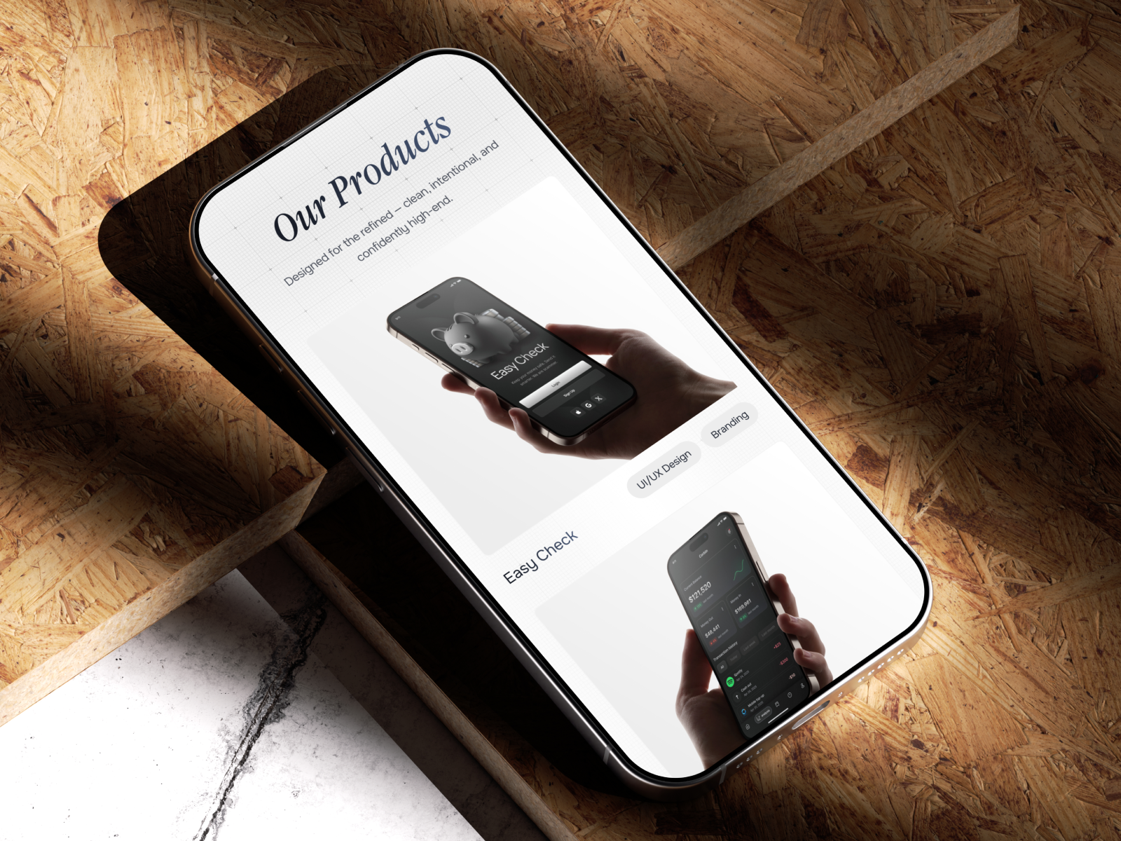 Product Showcase — UI/UX Designer Portfolio agency clean design corbin corbin design creative agency creative ux layout minimal mobile app mockup modern modern agency ui portfolio portfolio showcase project section responsive ui kit ui ui ux design ux