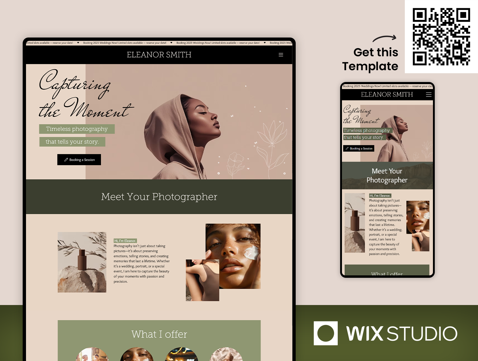 Example of 📸 Photography   Wix Studio Website