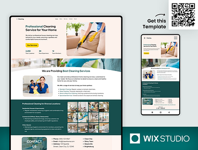 Cleaning Service - Wix Studio Website Template clean business clean services template clean website cleaning business cleaning service website cleaning website wix studio wix studio website wix studio website template
