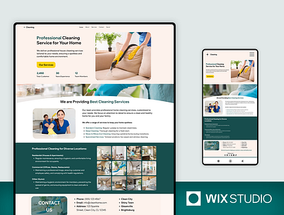 Cleaning Service - Wix Studio Website Template clean business clean services template clean website cleaning business cleaning service website cleaning website wix studio wix studio website wix studio website template