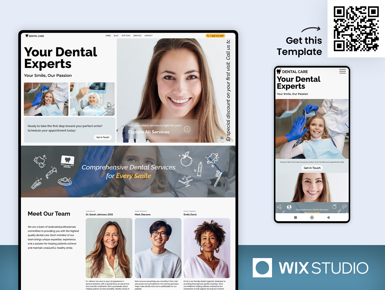 Dental Care - Wix Studio Website Template beautiful website dental care dental care template dental experts website dental website dentist website dentists website doctor website health center website medical website medics website teeth website tooth website website wix template wix studio wix studio website wix studio website template
