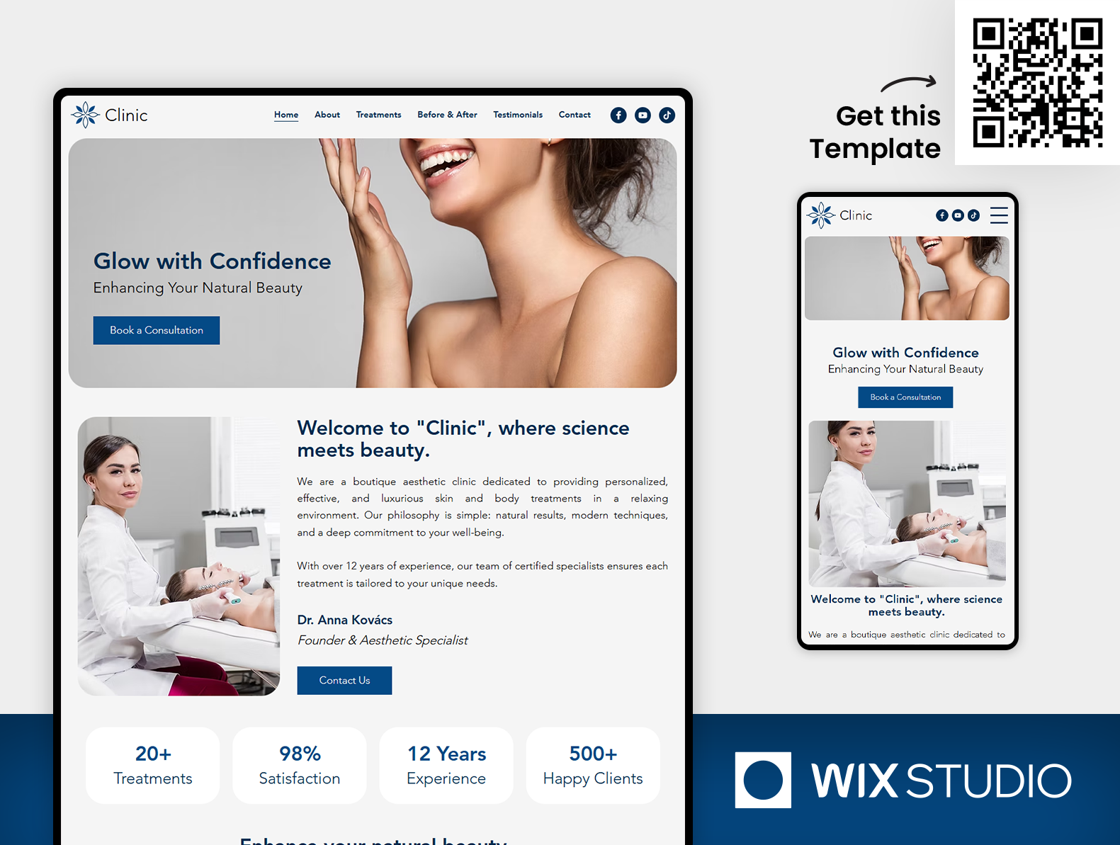 Clinic - Wix Studio Website Template aesthetics beauty clinic beauty clinic website template beauty services clinic website clinics website cosmetic clinic dermatology elegant modern beauty facial treatment luxury beauty massage therapy medical center website plastic surgery plastic surgery website skincare wellness center wix studio wix studio website wix studio website template