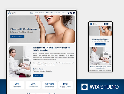 Clinic - Wix Studio Website Template aesthetics beauty clinic beauty clinic website template beauty services clinic website clinics website cosmetic clinic dermatology elegant modern beauty facial treatment luxury beauty massage therapy medical center website plastic surgery plastic surgery website skincare wellness center wix studio wix studio website wix studio website template