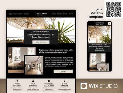 Apartment - Wix Studio Website Template apartment apartment website beach vacation rental holiday rental hotel website luxury apartment template luxury apartment website luxury website rental website short term rental vacation rental wix studio wix studio apartment wix studio vacation rental wix studio website wix studio website template