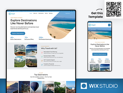 Travel - Wix Studio Website Template beach vacation website beautiful website book a tour website holiday website tour booking website tourism website travel website travel wix website vacation website wix studio wix studio travel website wix studio website wix studio website template