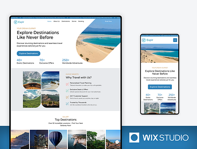 Travel - Wix Studio Website Template beach vacation website beautiful website book a tour website holiday website tour booking website tourism website travel website travel wix website vacation website wix studio wix studio travel website wix studio website wix studio website template