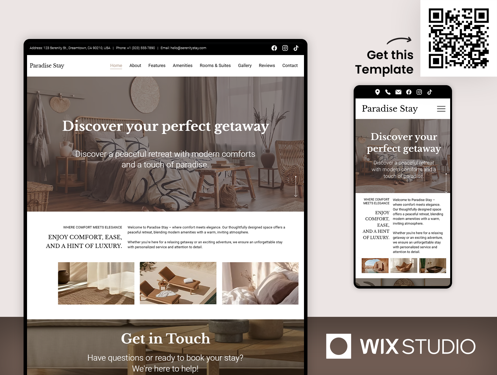 Example of 🏡 Accommodation   Wix Studio Website