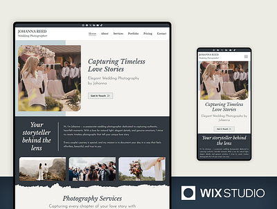 Wedding Photographer - Wix Studio Website Template beautiful website bridal website wedding agency wedding agency template wedding agency website wedding photographer wedding photographer website wedding photography wedding planing website wedding portfolio wedding portfolio website wedding studio website wedding website wix studio wix studio website wix studio website template