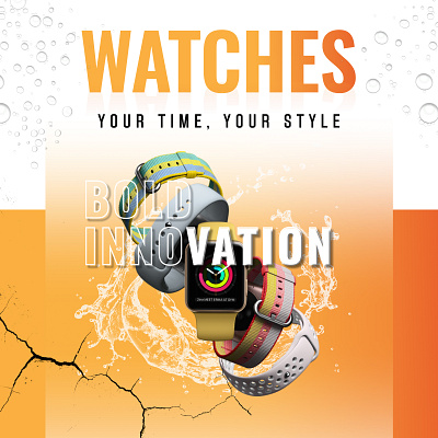 💯Bold Innovation in Timekeeping – Modern Watch Ads Banner⌚ 2025 banner banner design banners branding creative banners design dribbble trending ecommerce banners graphic designs landing page banner social media banner splash banner splash watches ui watch ads watch banner watch design watch splash