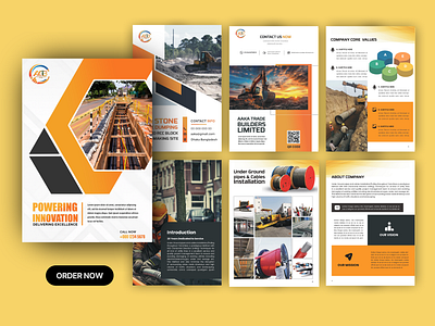 Construction Company's Portfolio branding construction company portfolio creative digital marketing flyer design graphic design illustration logo design market analysis portfolio design poster design print media design social media post design vector