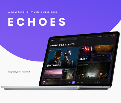 ECHOES: A new level of music experience branding daily ui design figma graphic design mock up music player ui ui design ui ux ux ux design web design