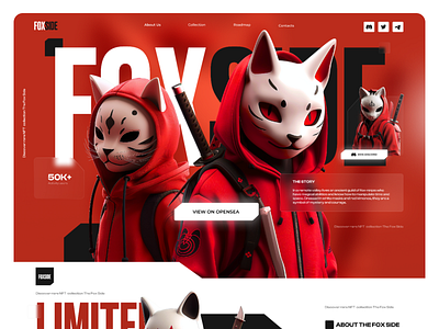 FOXSIDE - NFT | CRYPTO WEBSITE 3d crypto figma graphic design landing landing page nft ui uiux ux