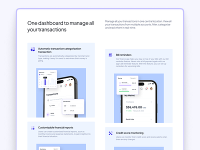 Bento Section for Fintech Landing Page bento design figma design freebie illustration landing page ui ux web design web development webflow webflow development
