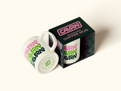 CAVRN Supply Co. Mug branding coffee design graphic design logo mockup nature outdoors brand typography vector visual identity