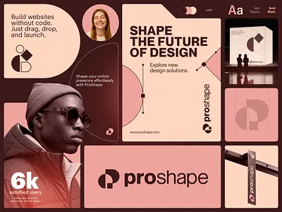 Proshape Logo Design brand branding identity landing page platform letterp logo logo design logodesign logos logotype mark minimalism modern logo no code website builder platform symbol unique logo vector website builder website builder platform