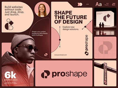 Proshape Logo Design brand branding identity landing page platform letterp logo logo design logodesign logos logotype mark minimalism modern logo no code website builder platform symbol unique logo vector website builder website builder platform