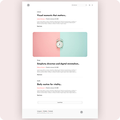 Minimalist Blog blog figma minimal blog minimalism ui ui design uiux uiux design user interface