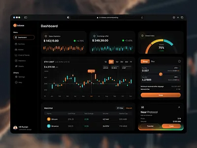 Crypto Currency Dashboard app design crypto crypto app crypto currency app crypto design cryptocurrency dashboard dashboard design design hr rumen minimal mobile app product product design trading trading dashboard trading design ui ux