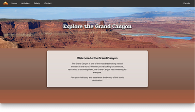 Grand Canyon Site Mockup w/ Logo branding graphic design logo ui