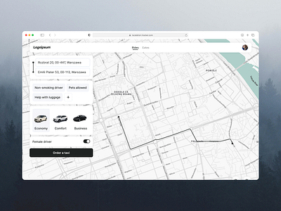 Location Tracker – Daily UI #020 daily 100 challenge daily ui 20 dailyui dailyui20 desktop location location app location tracker locationtracker map tracker tracking