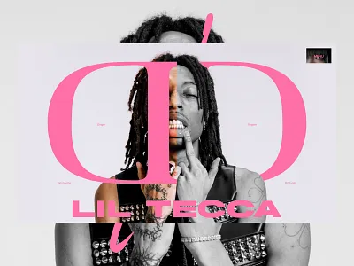 Hero Section - Lil Tecca art directed branding design editorial design graphic design hero section hiphop illustration lil tecca music musician singer ui user interface web design
