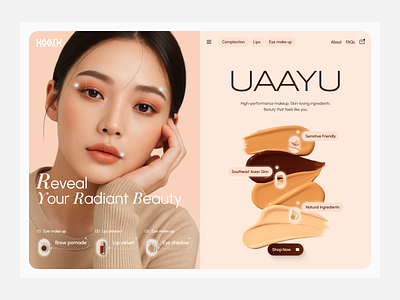 UAAYU - Skin Care Beauty Clinic animation beauty branding care clinic elementor framer landing motion online page shop skin store ui webflow website woman wordpress