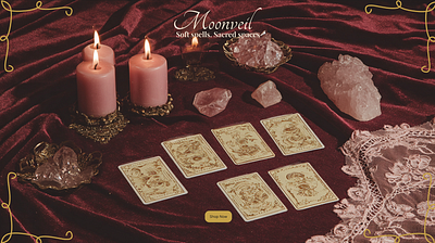 moonveil - witchy ecommerce website branding design graphic design ui website