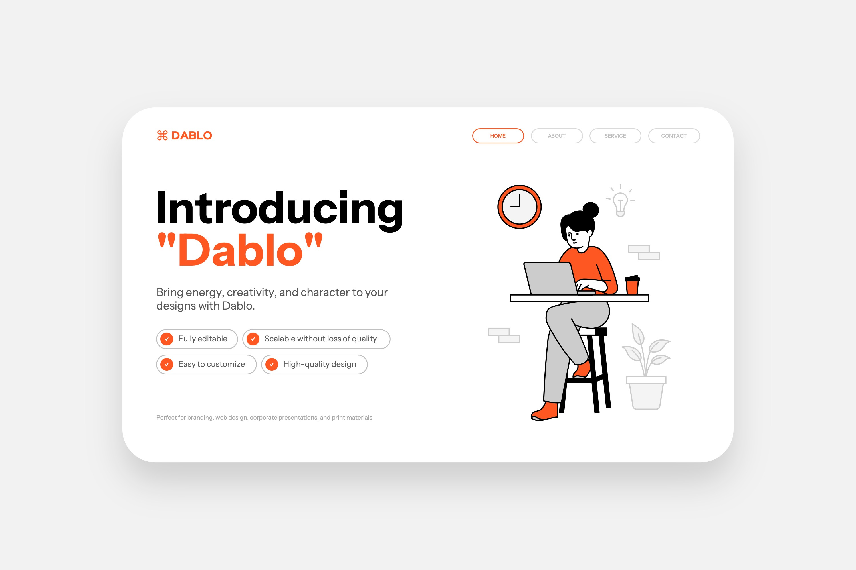 Dablo - Start Up Business Character Illustration 2d adobe illustrator business character design element graphic design icon ui vector
