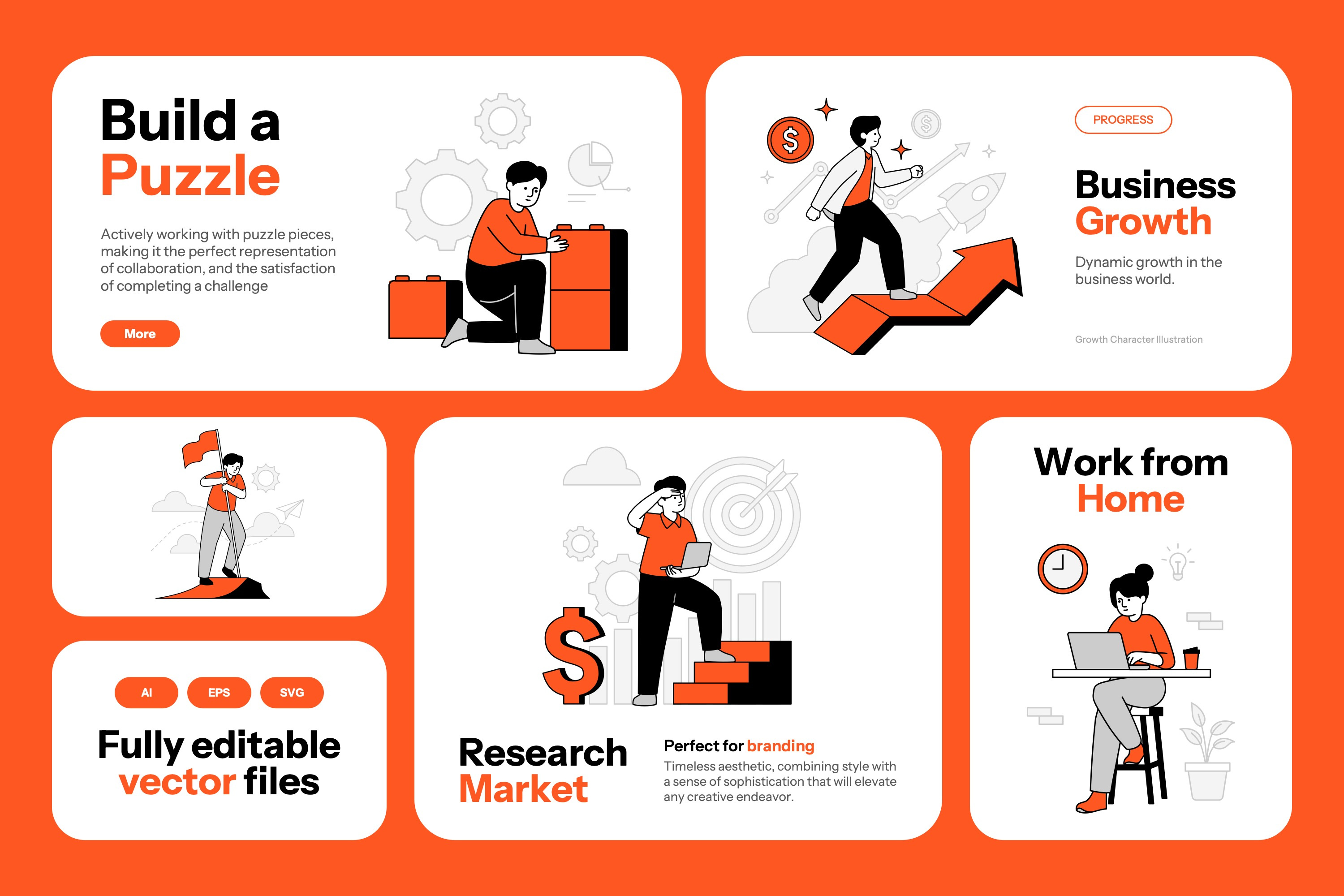 Example of Flat Character Illustration