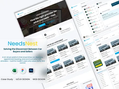 🚗 Car Buying & Provider Platform — UI/UX Case Study dailyui designinspiration designsystem dribbbleshots figmadesign interfacedesign productdesign responsivedesign uidesign uxcasestud uxdesign uxui