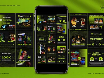 Neon Hypebeast Esport Game Instagram Pack black esport game gaming graphic hypebeast neon