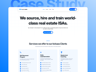 HelpfuSales Real Estate Appointment Setter - Case Study appointment appointment booking appointment setter case study crm platform figma design fintech framer design framer development freebie illustration landing page modern website real estate ui ui design ux ux case study ux design web design