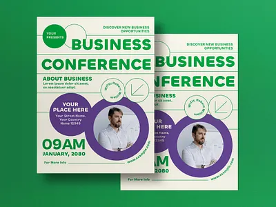 Green Minimalis Business Flyer business business conference business flyer company corporate green minimalist social media