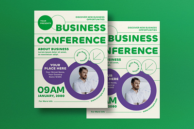 Green Minimalis Business Flyer business business conference business flyer company corporate green minimalist social media