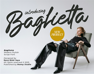 Baglietta - Modern Stylish Script Font corporate font font