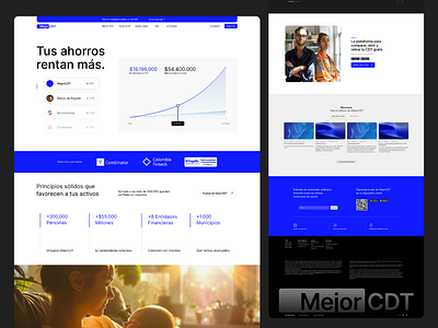 MejorCDT Startups Landing Page branding landing page uxui web